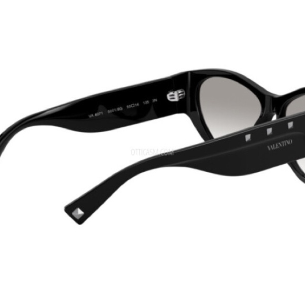 Valentino Black Cat-Eye Sunglasses with Gradient Lenses - Picture 5 of 6
